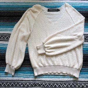 Cream Short Cropped Sweater